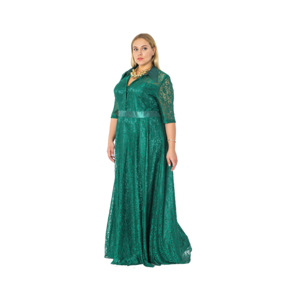 Green Long Women Dress - Imagem 2